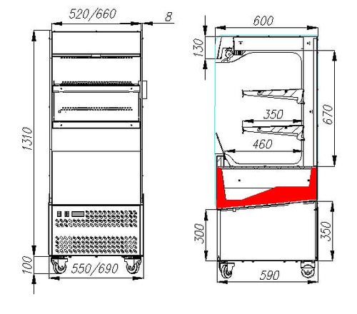Холодильная горка Carboma VIVARA FC 14-06 VM 0,7-2 0430