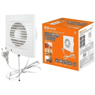 Вентилятор вытяжной настен, выкл, TDM, d100 мм, 15 Вт, 100 м3/ч, SQ1807-0013