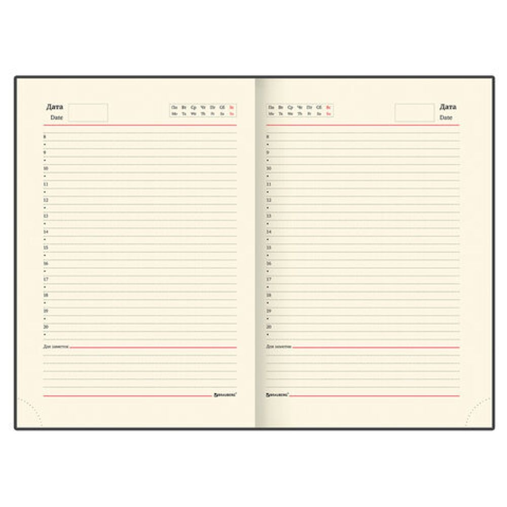 Ежедневник недатированный А5 138х213 мм BRAUBERG "FLAME", под кожу, 160 л., черный, черный срез, 113429