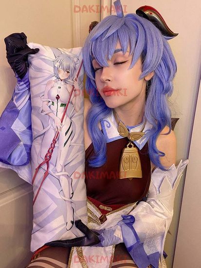 Мини дакимакура Рей Аянами и Аска Лэнгли Сорью из Евангелион арт. M0728, 60х20 см