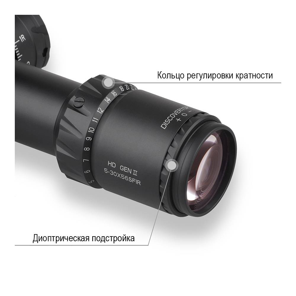 Прицел оптический Discovery HD-GEN2 5-30X56SFIR ZS FW34, (с подсветкой)