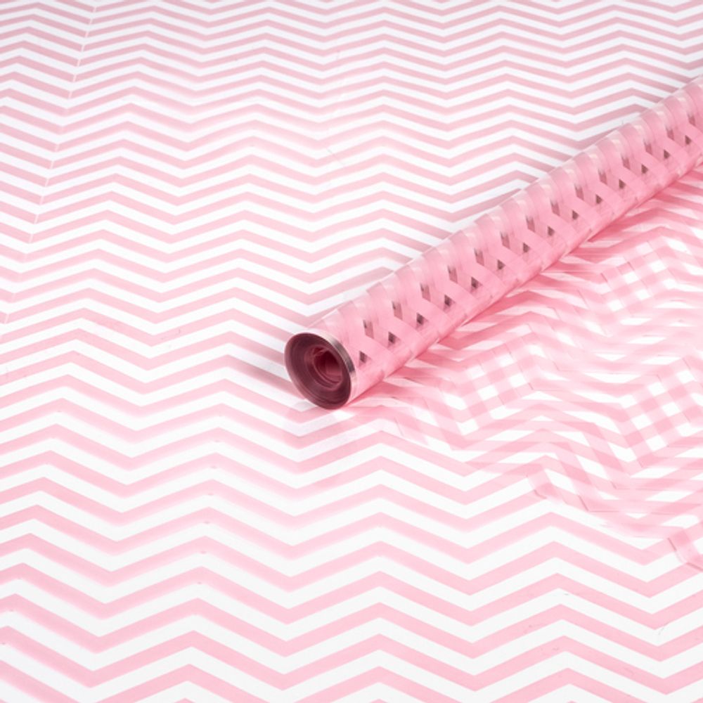 Пленка Шеврон НЕЖНО-РОЗОВЫЙ 70см*200гр