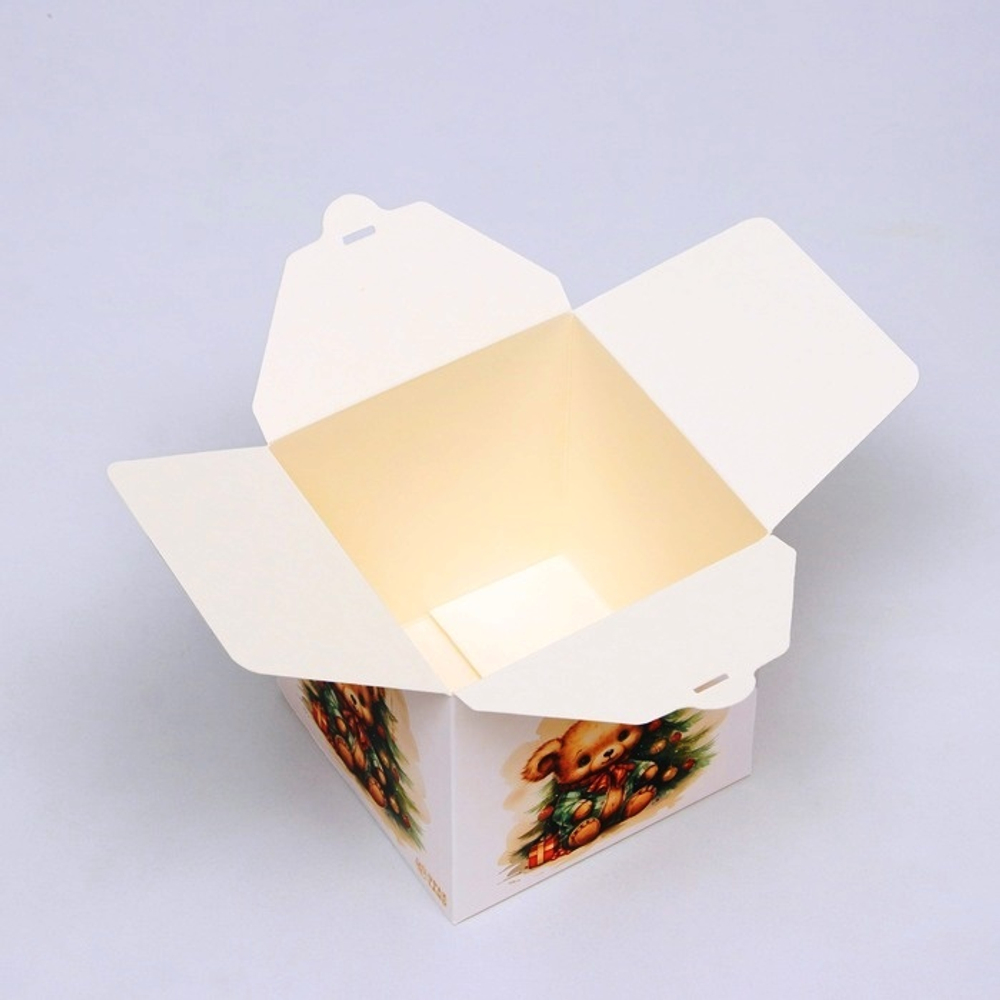 Коробка подарочная складная "Мишка", 12 х 12 х 12 см