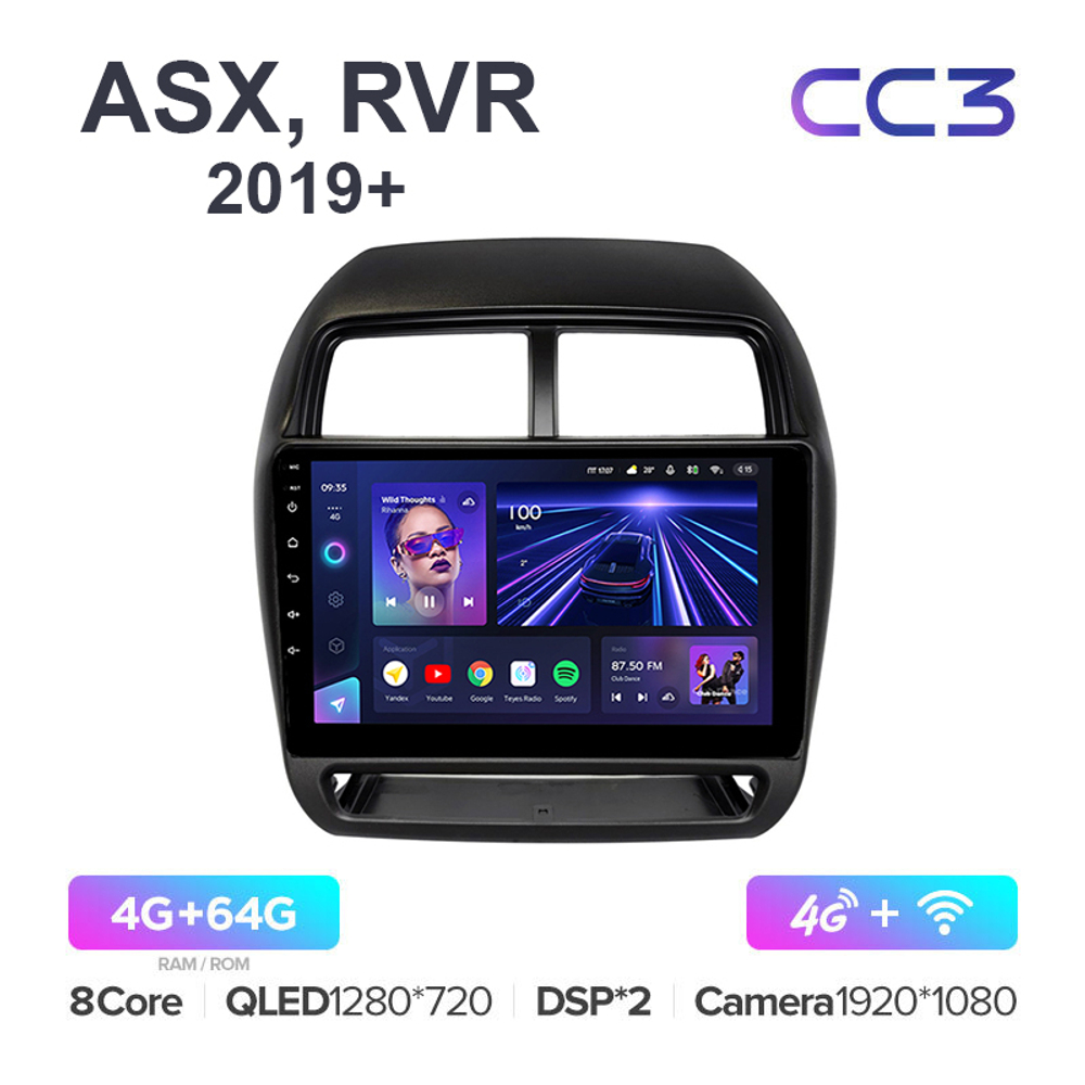 Teyes CC3 9"для Mitsubishi ASX, RVR 2019+