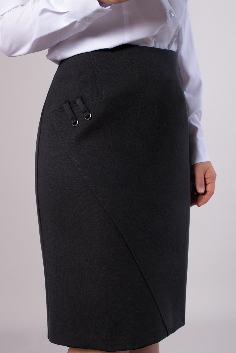 Юбка женская 1624оп-60, чёрный #369Чёр011624оп-60