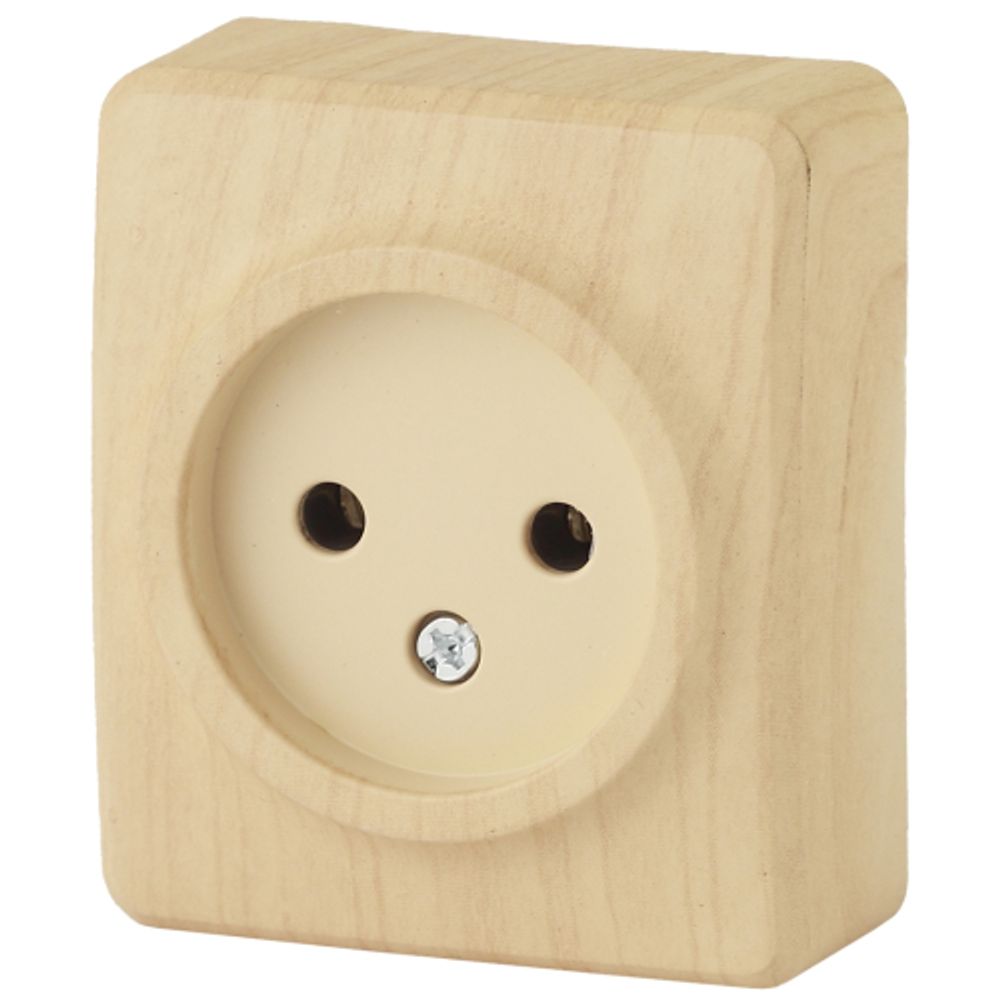 Розетка ЭРА Эксперт 11-2201-11 2P 16A-250В IP20 ОУ сосна