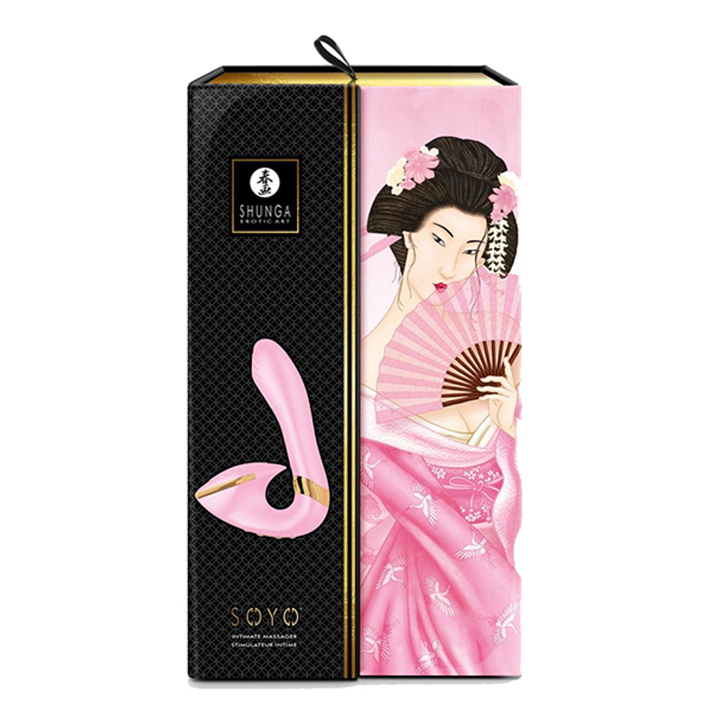 Розовый вибростимулятор 17см Shunga SOYO SH-SOYO-402