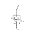 Смеситель для ванны 35к G3207-8 GAPPO БЕЛЫЙ-ХРОМ