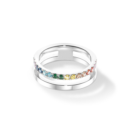 Кольцо Coeur de Lion Multicolour Silver 0136/40-1517 58