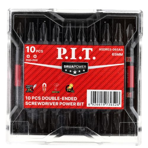 Бита двусторонняя P.I.T. PH2-PZ2x65мм (ASDR03-065AA)