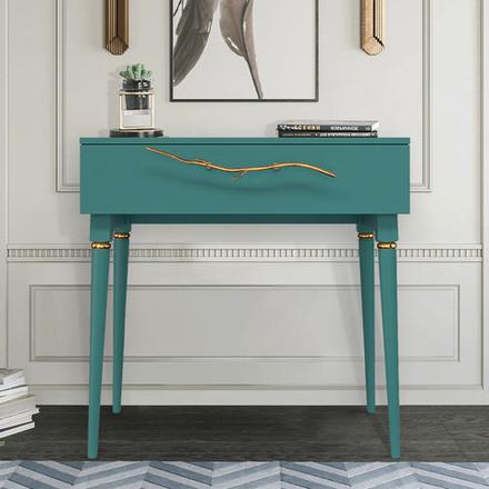 Консоль Арт Колор matte Классик Голд Пастельно-синий матовый