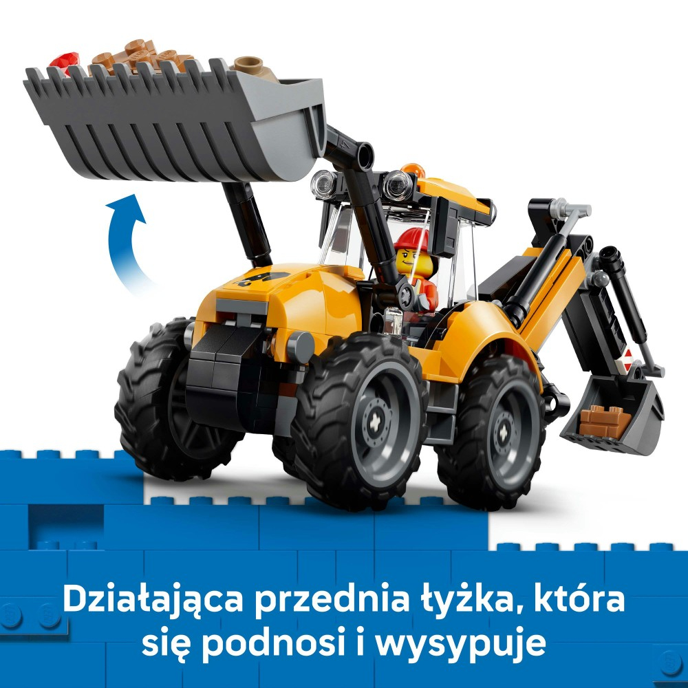 Конструктор LEGO City 60480 Жёлтый экскаватор-погрузчик — фото 4