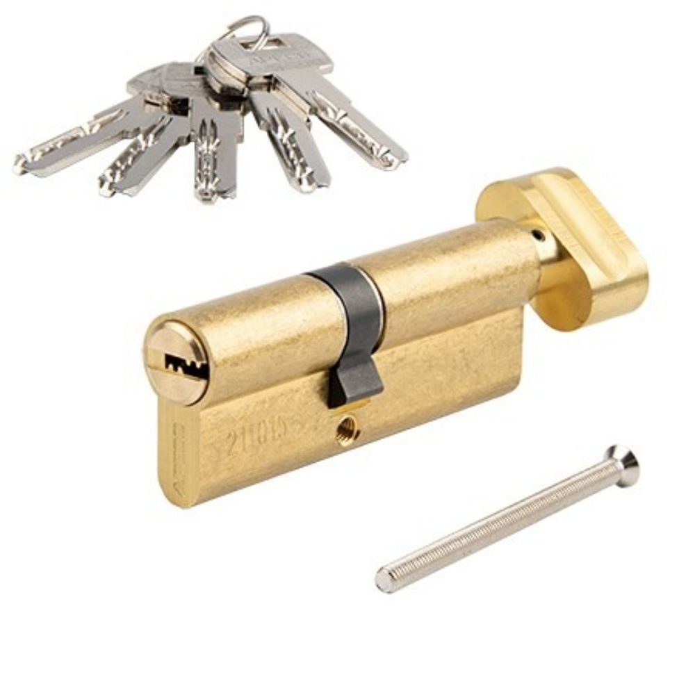 Личинка замка двери Apecs, SM-80(35/45C)-C-G, 32119, 80 мм, с заверт, золото