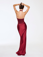 WINE MAXI DRESS WITH BODYSUIT