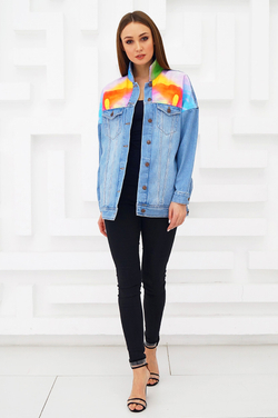 LIGVIANNI Джинсовая куртка Denim Jacket Flamingo