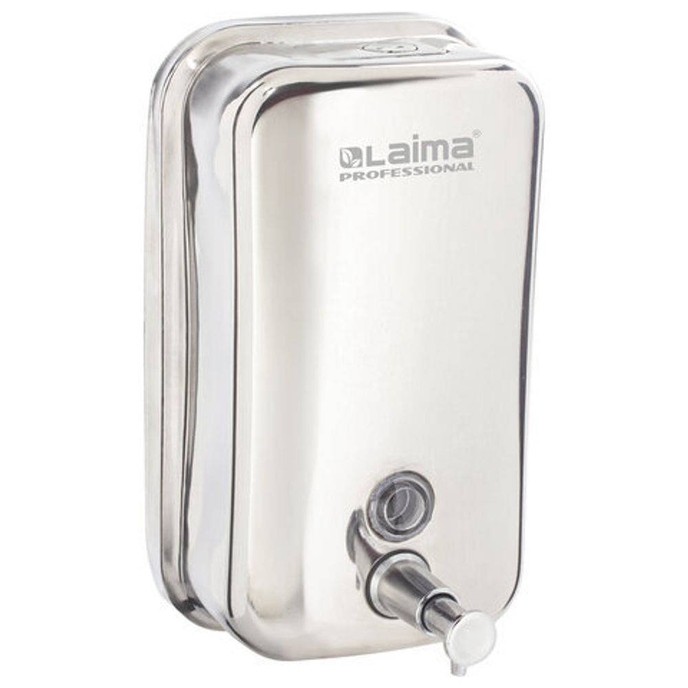 Дозатор для жидкого мыла LAIMA PROFESSIONAL INOX (гарантия 3 года), 1 л, нержавеющая сталь, зеркальный, 605393