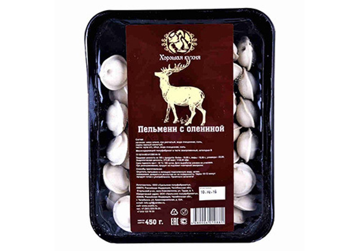 Пельмени "Хорошая кухня" с олениной, 450г