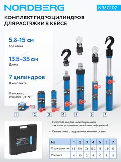 NORDBERG (N38C107) Комплект гидроцилиндров для растяжки, 7 штук