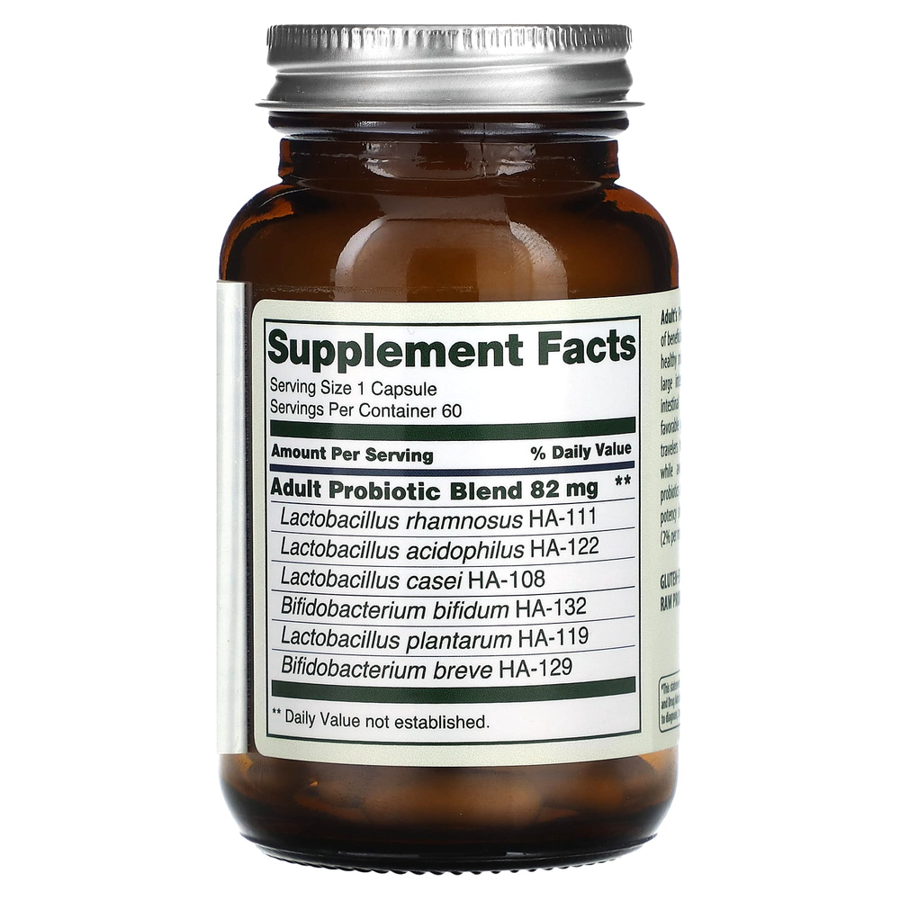 Flora, Пробиотик для взрослых, 17 млрд клеток, 60 капсул