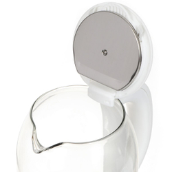 Чайник электрический Lofter, C01, белый, 2 л, 1500 Вт, скрытый нагревательный элемент, стекло