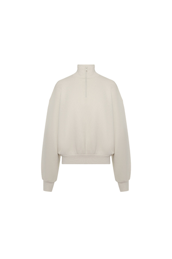 Свитшот на короткой молнии Слоновая кость