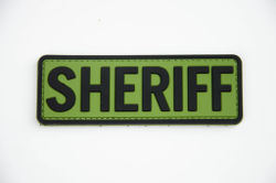 Шеврон SHERIFF ПВХ 3,5х10 см. Олива