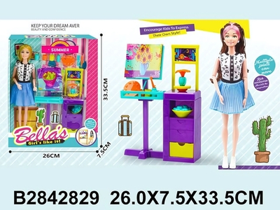 Кукла тип Модель на шарнирах с аксессуарами, коробка JX500-41