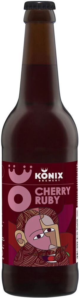 Пиво Коникс Рубиновая Вишня / Konix Cherry Ruby 0.45 - стекло