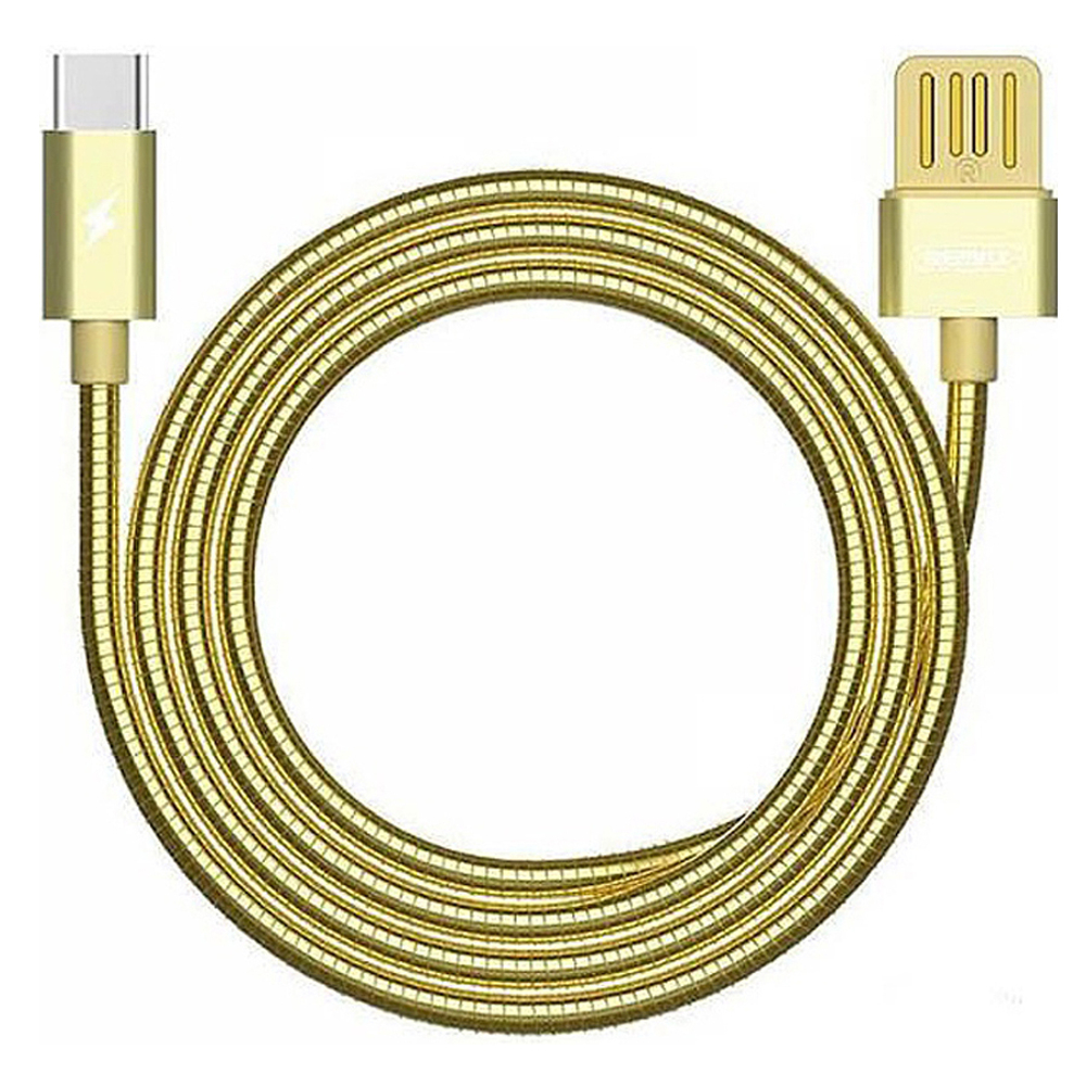 Кабель USB - Type-C Remax RC-080a (оплетка металл) Золото