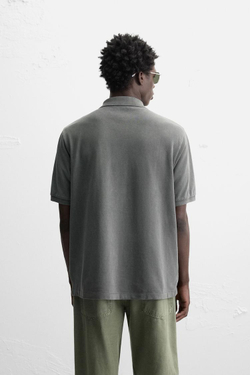 ZARA ПОЛО ПИКЕ , АНТРАЦИТОВО-СЕРЫЙ