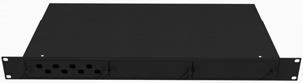 Кросс оптический стоечный  TopLAN КРС-Top-1U-08FC/ST-BK