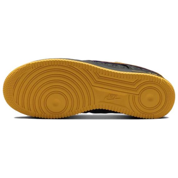 Кроссовки Nike Air FORCE 1 для скейтборда Низкие кроссовки Черно-желтые Мужские