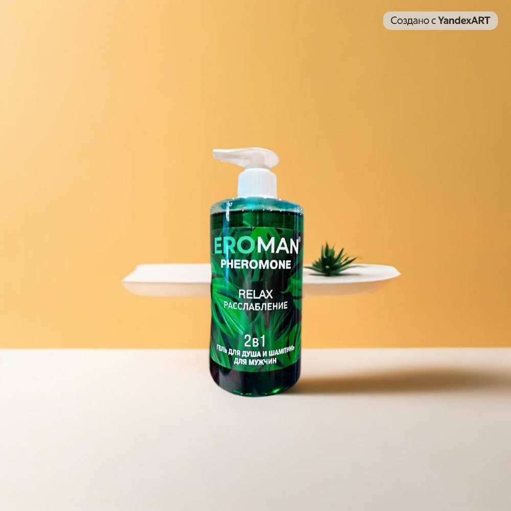Гель для душа и шампунь Биоритм RELAX, мужской, 2в1, с феромонами, 430мл
