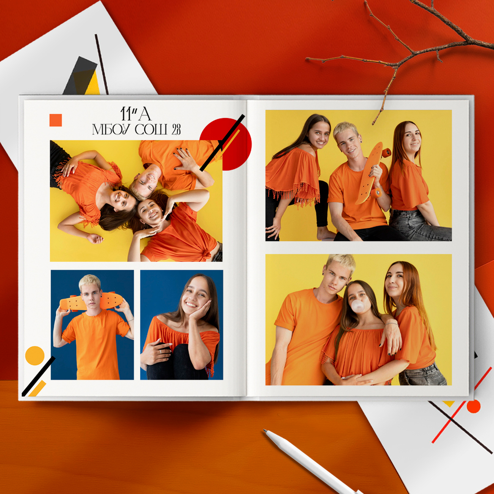 PSD-Шаблон фотокниги "Писатели"