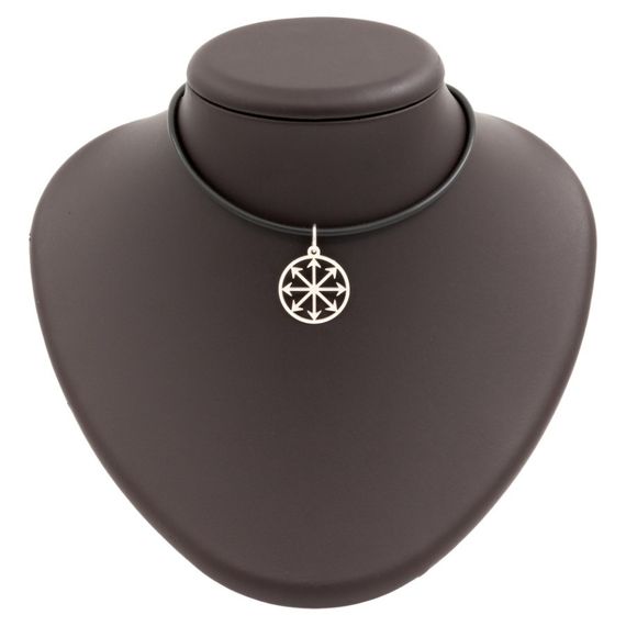 Звезда Хаоса - кулон из серебра на постаменте