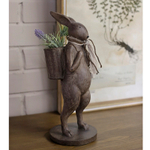 Статуэтка "Кролик с корзиной" 15x13x33,6 см Полистоун