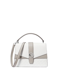 Сэтчел Michael Kors Greenwich Medium Color-Block and Signature Logo | Белый с серым