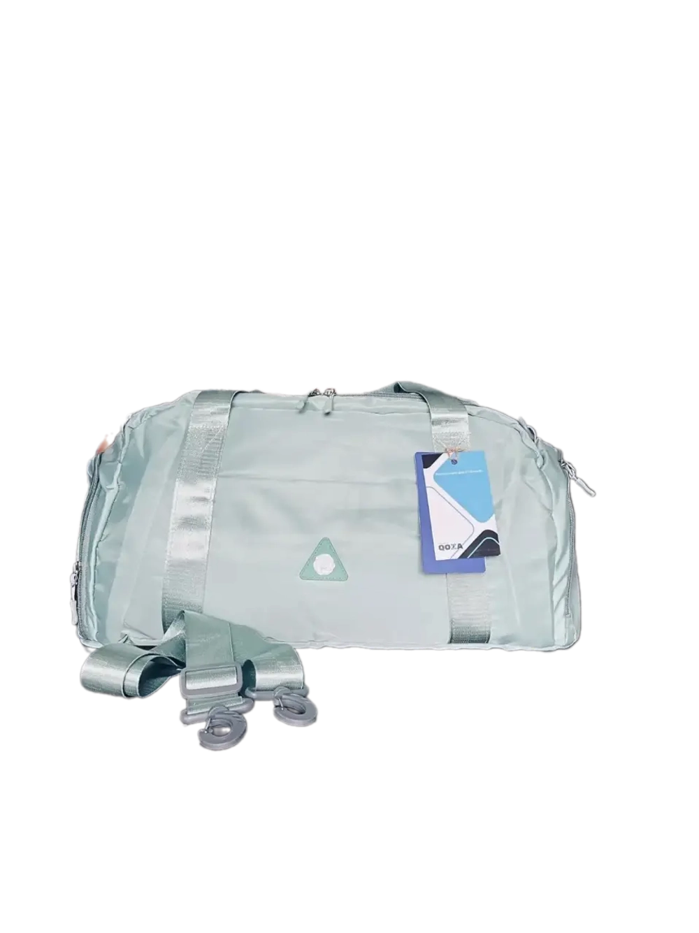 Сумка дорожная зелёная из плотного текстиля вместительная QOZA