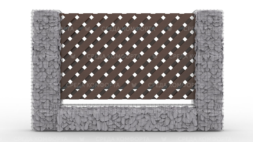 Деревянный забор ZBR0095