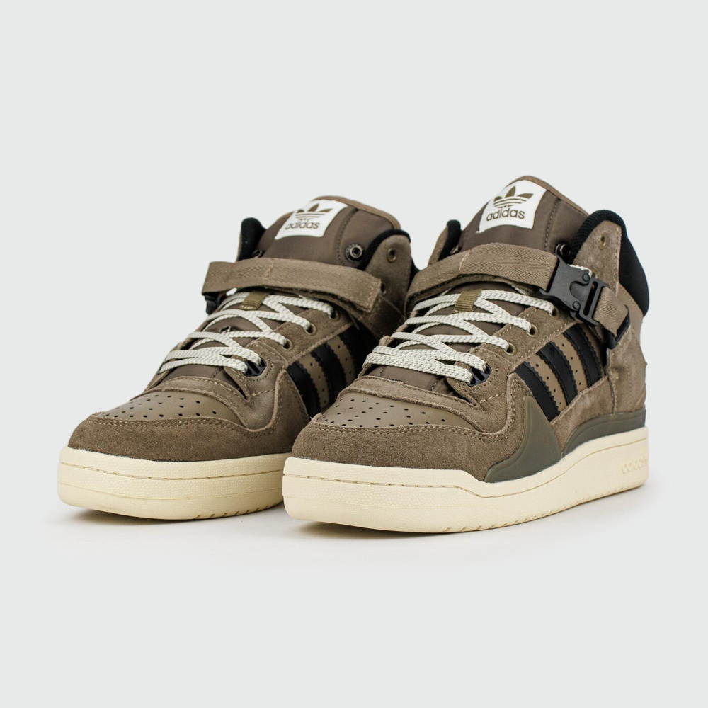 Кроссовки Adidas Forum Mid x Bad Bunny Brown with Fur