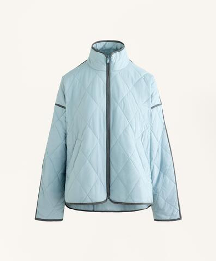 Oysho Водоотталкивающая стеганая куртка FELLEX® с AEROGEL, пыльно-синий