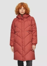 Стеганое пальто с капюшоном