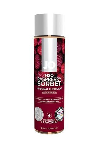 Лубрикант на водной основе с ароматом малины JO Flavored Raspberry Sorbet - 120 мл.