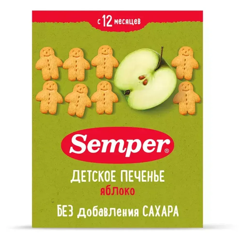 Купить Semper «Детское печенье с яблоком» (80грx6) в Казахстане