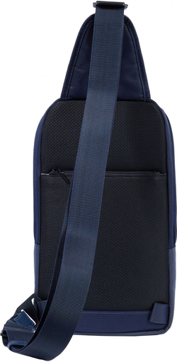 Рюкзак слинг Piquadro Steve CA6003S131/BLU темно-синий полиэстер/натур.кожа