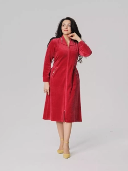 Халат велюровый на молнии большие размеры