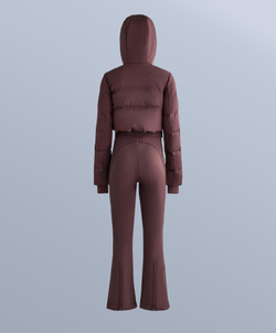 Oysho Водостойкий утепленный комбинезон MINARDI PIUME SKI с 80% пуха и 20% пера, темно-винный