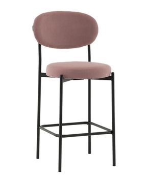 Стул Полубарный Бриф DD велюр пыльно-розовый