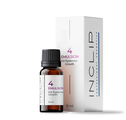 №4 Кислородная эмульсия для роста бровей Inclip, 10 мл