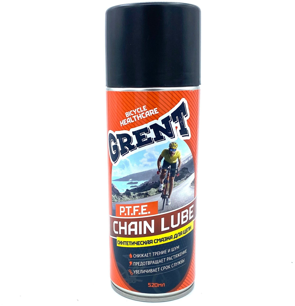 Смазка-вело Цепная синтетическая с тефлоном 520мл.GRENT SYNTHETIC CHAIN LUBE (31598)